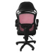 Otočná kancelárska stolička Oscar čierno-ružová