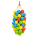 Loptičky plastové v sieťke Dohány 6,5 cm farebné 100 kusov