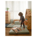 Svetlomodrý menčestrový detský puf Montessori – Little Nice Things