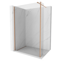 MEXEN/S - Kioto Sprchová zástena WALK-IN 95 x 40 cm, transparent, meď kartáčovaná 800-095-212-65