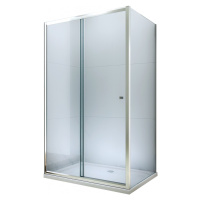 MEXEN/S - Apia sprchovací kút posuvný 120x70, sklo transparent, chrom + vanička 840-120-070-01-0