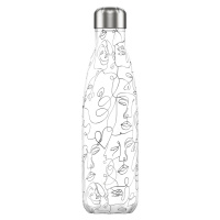Termofľaša Chilly's Bottles - Line Art Faces 500ml, edícia Original
