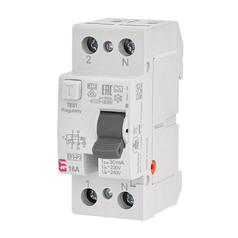 Chránič prúdový EFI-2 NL 2p A 80/0,03 10kA (ETI)