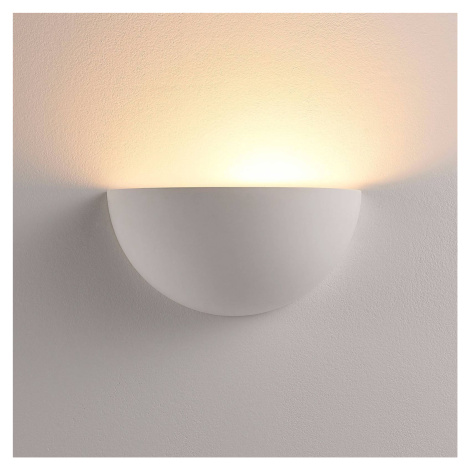 Lindby Narin podložka pod stenu, biela, sadra, polkruhová, 28 cm