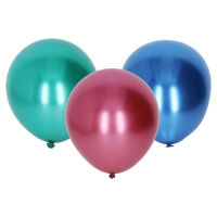 Balónik nafukovací 25cm chrómový 100 ks