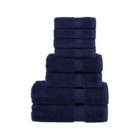 Shumee Premium 8-dielna navy modrá 600 g/m2 100 % bavlna