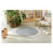 Kusový koberec Braided 105555 Grey Creme kruh – na ven i na doma - 150x150 (průměr) kruh cm NORT