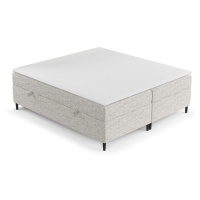 Svetlosivá boxspring posteľ s úložným priestorom 140x200 cm Araya – Maison de Rêve