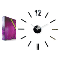 3D Nalepovacie hodiny DIY ADMIRABLE L Sweep z54b-1, čierne 50-75cm