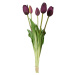 Umelý zväzok Tulipánov fialová, 48 cm