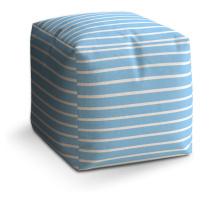 Taburet Modro-biele pruhy: 40x40x40 cm