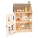Drevený mestský domček pre bábiku Foxtail Villa Tender Leaf Toys 12 dielov vybavený s nábytkom v
