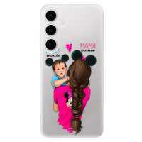 Odolné silikónové puzdro iSaprio - Mama Mouse Brunette and Boy - Samsung Galaxy S24+