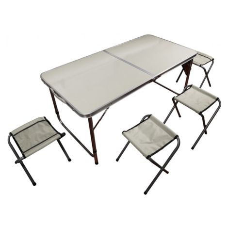 Kempingový set, stôl a 4 stoličky, 120 x 60 cm Rojaplast