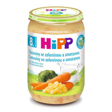 HiPP BIO Cestoviny so zeleninou a smotanou od 8. mesiaca, 220 g