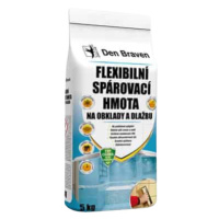 DEN BRAVEN - Flexibilná škárovacia hmota na obklady a dlažbu 5 kg svetlo hnedá