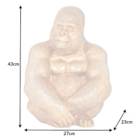 LuxD Dekorácia Gorila 43 cm zlatá