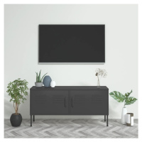 vidaXL TV skrinka antracitová 105x35x50 cm oceľ