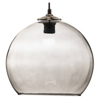 Závesná lampa guľa sklenené guľové tienidlo dymovo sivé Ø 30cm