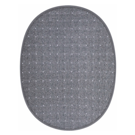 Kusový koberec Udinese šedý ovál - 80x150 cm Vopi koberce