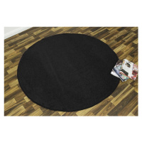Kusový koberec Nasty 102055 Schwarz kruh Rozmery koberca: 200x200 kruh