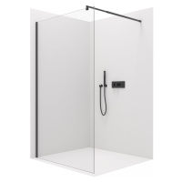 Cerano Onyx, sprchová zástena Walk-in 110x200 cm,8 mm číre sklo, čierny profil, CER-CER-DY101B-1