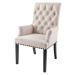 LuxD 28291 Dizajnová stolička s podrúčkami Queen II béžová
