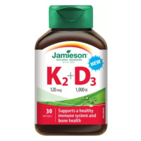 JAMIESON Vitamín K2+D3 120 mcg+1000 IU 30 kapsúl