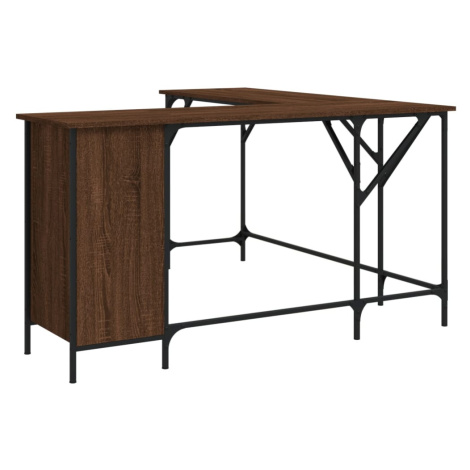 vidaXL Stôl hnedý dub 141x141x75 cm kompozitné drevo