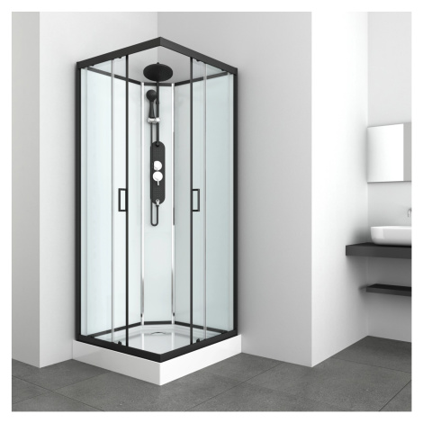 Sanotechnik Kompletný sprchovací kút Epic 2, štvorec, čierna, 90 x 90 x 235 cm