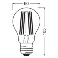 OSRAM LED Classic, žiarovka, E27, 7,2 W, 1 521 lm, 4 000 K