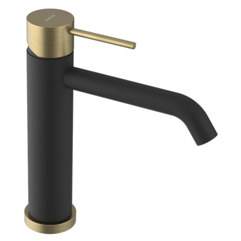 SAPHO - ULTRASAN stojanková umývadlová batéria, čierná mat/zlato mat UT004VBG