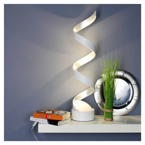 Stolná LED lampa Helix, výška 66 cm biela-striebro Eco-Light