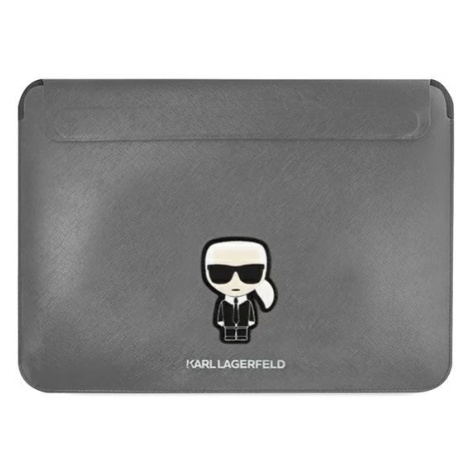 Púzdro Karl Lagerfeld Sleeve KLCS14PISFG 13/14" siver Saffiano Ikonik Karl (KLCS14PISFG)