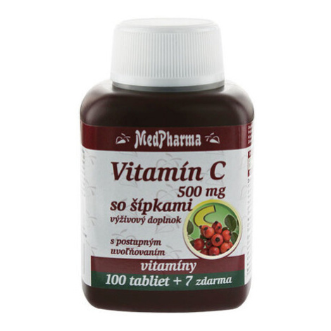 MEDPHARMA Vitamín C 500 mg so šípkami 100 + 7 tabliet ZADARMO
