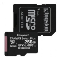 Pamäťová karta Kingston Canvas Select Plus Class 10 microSDXC 256 GB 100 MB/s/85 MB/s + adaptér