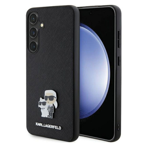 Plastové puzdro Karl Lagerfeld na Samsung Galaxy S24+ 5G S926 KLHCS24MPSAKCMPK PU Saffiano Metal