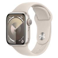 APPLE WATCH SERIES 9 GPS 41MM STARLIGHT ALUMINIUM CASE WITH STARLIGHT SPORT BAND - M/L, MR8U3QC/