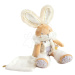 Plyšový zajačik Bunny White Lapin de Sucre Doudou et Compagnie hnedý 31 cm v darčekovom balení o