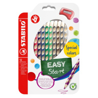 Ergonomické pastelky pre pravákov - STABILO EASYcolors súprava 12 ks s strúhadlom