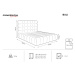 Svetlomodrá čalúnená dvojlôžková posteľ s úložným priestorom s roštom 140x200 cm Bali – Cosmopol