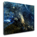 Impresi Obraz Abstrakt modrý so zlatým detailom - 70 x 50 cm