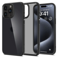 Apple iPhone 15 Pro, Plastový zadný kryt + silikónový rám, Spigen Ultra Hybrid Matte, priesvitný