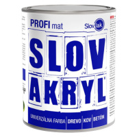 SLOVAKRYL PROFI MAT - Vodou riediteľná farba na univerzálne použitie RAL 9005 - čierna 0,75 kg