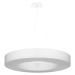 Biele závesné svietidlo s textilným tienidlom ø 70 cm Galata Slim – Nice Lamps