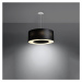 Čierne závesné svietidlo s textilným tienidlom ø 50 cm Galata – Nice Lamps