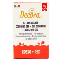 Gélová farba červená 28 g - Decora