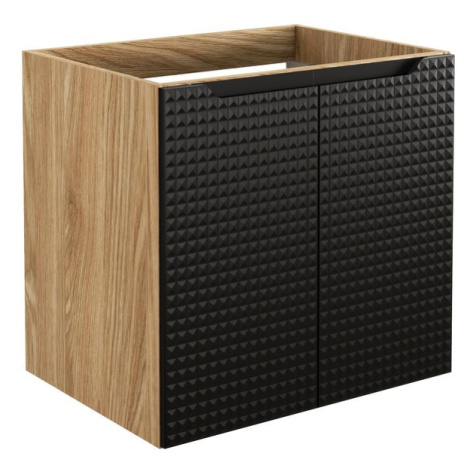 Závěsná umyvadlová skříňka Luxor Black 82-60-2D černá/dub olejovaný Comad