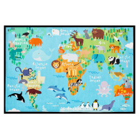 Detský kusový koberec Torino kids 233 WORLD MAP Rozmery koberca: 120x170