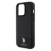 U.S. Polo PU Leather Mesh Pattern Double Horse Zadný Kryt pre iPhone 15 Pro Max Black